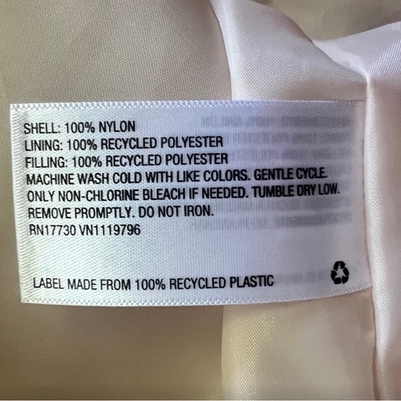 A New Day NWT Tie Waist Cream Blush Water Resistant Coat Size small - Picture 6 of 6